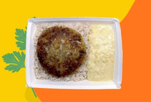 Hambúrguer de Lentilha com Arroz e Creme de Milho- 400Gr