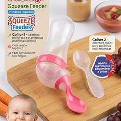 COLHER ALIMENTADOR ROSA
