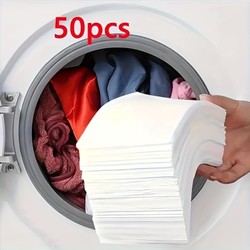 Pano resistente à corante de 50 cores para lavanderia, sem composição química, anti-penetração de lavanderia mista e proteção contra desbotamento, universal
