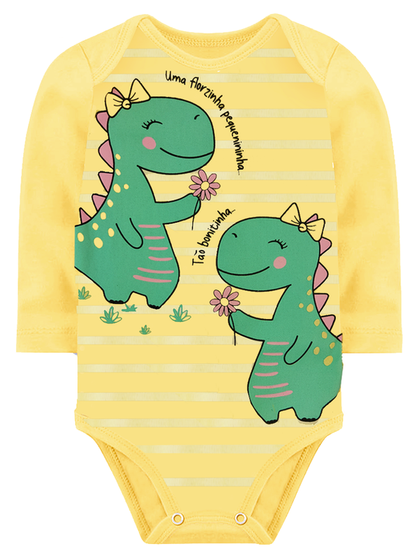 KIT BODY BEBÊ 5 PEÇAS RIBANA DINOSSAURO