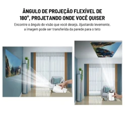 Projetor Inteligente HY300 PRO 4K Android 11 WiFi e Bluetooth
