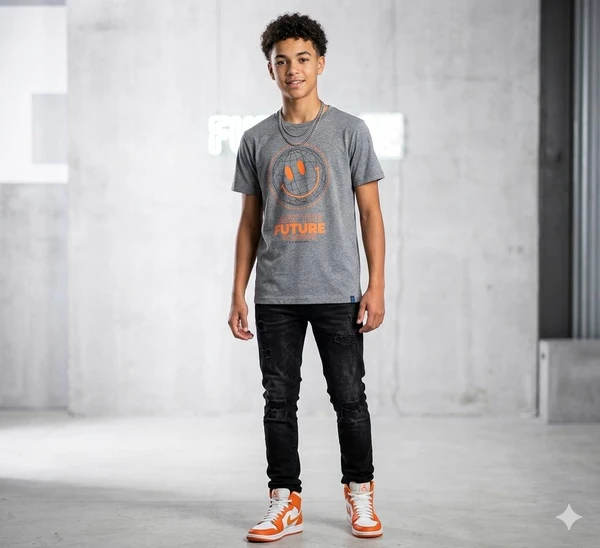 CAMISETA MASCULINA 47959 PULLA BULLA CINZA