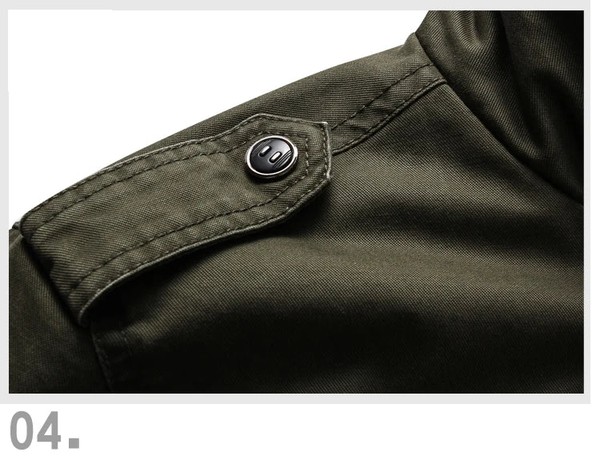 Jaqueta Militar Masculina Plus Size M-6XL - Algodão e Poliéster