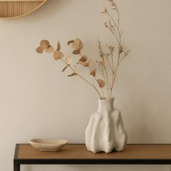 Vaso Decorativo em Cerâmica Cinza 16cm G