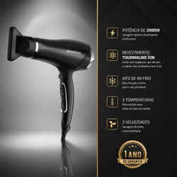 Secador Cabelo 2000W Mondial SCN-04 Cerâmica 110V 