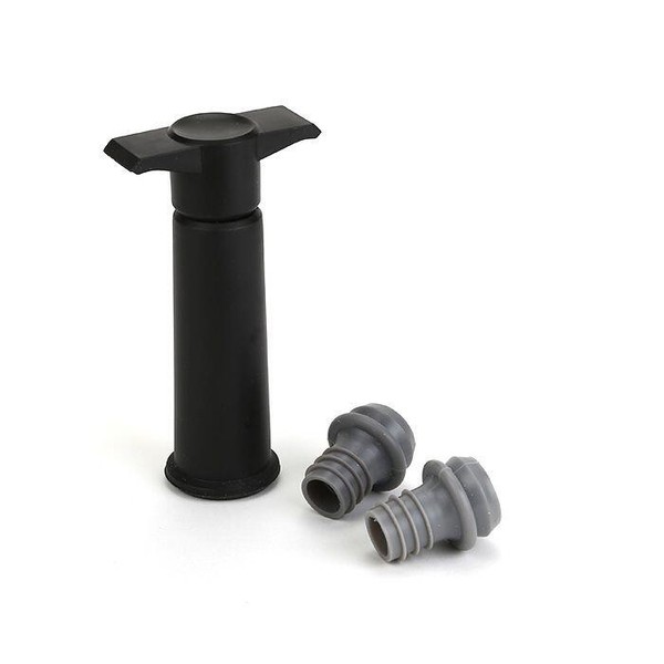 Bomba a Vácuo para Vinho com 2 Rolhas - Preto
