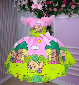 Vestido Temático Luxo - Bobbie Goods - Rosa Bebê