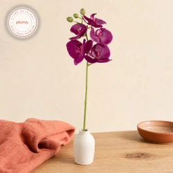 Haste Mini Orquídea Phalaenopsis Silicone Lilás 38cm
