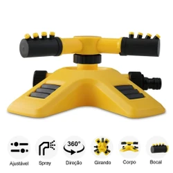 Aspersor Irrigacão Para Jardim e Gramado Econômico Sprinkler 360°