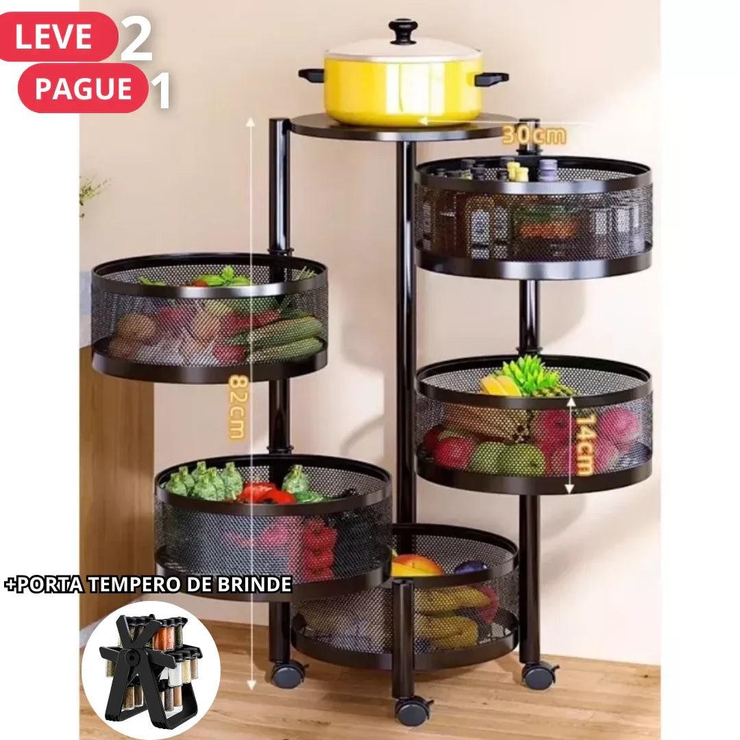 Fruteira Articulada Multiuso 5 em 1 + Brinde Porta Tempero Giratório — foto 8