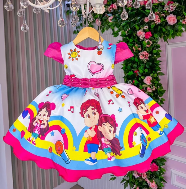 Vestido Temático Estampado - Maria Clara e JP 