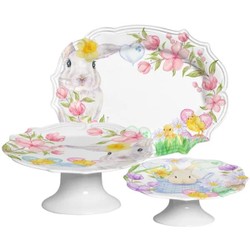 Jogo de Servir Laurem Flower - 3 Pçs