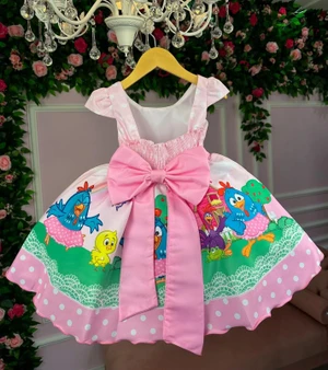  Vestido Temático - Galinha Pintadinha  