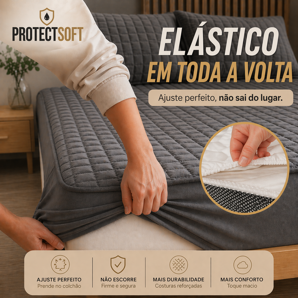 ProtectSoft™ – Pague 1, Leve 3 | Capa Impermeável Premium + 2 Fronhas [OFERTA LIMITADA 🔥]