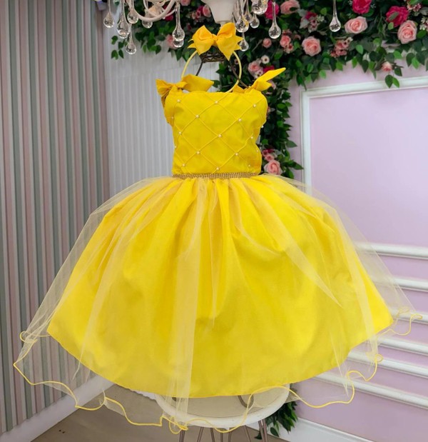 Vestido Luxo - Amarelo 