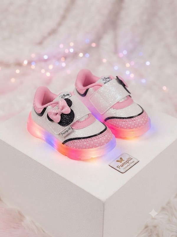 TENIS LIS LUZ BRANCO/ROSA CHICLETE PAMPILI 682027