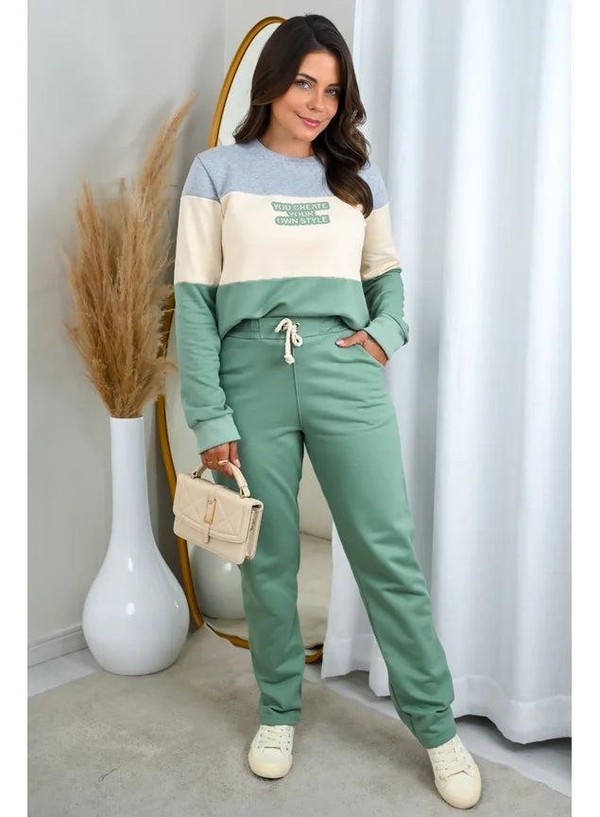 Conjunto Moletom Peluciado Style Verde