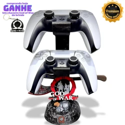 Suporte Premium Duplo Para Controle Ps5/ Ps4 e Xbox God of War de luxo pintado a mão + CHAVEIRO DE BRINDE Pronta Entrega