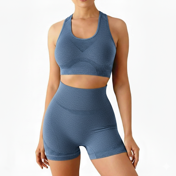 Conjunto fitness feminino modelador para academia, focado em valorização da silhueta, conforto e desempenho nos treinos.