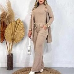 CONJUNTO FEMININO LÃNZINHA DE FRIO OUTONO INVERNO 3 PEÇAS ESTILOSO PANTALONA