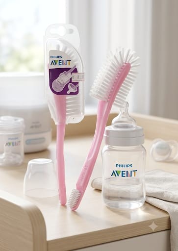 ESCOVA PARA MAMADEIRA AVENT ROSA