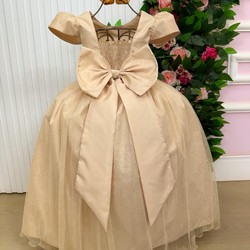 Vestido Luxo Longo - Dourado Brilhoso 