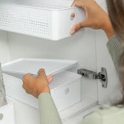 Tampa Cesto Flow 27x22x1,3cm Branco