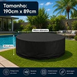 Capa Impermeável para Sofá Redondo (Tipo Daybed) – Proteção Contra, Raios UV, Poeira e Chuva
