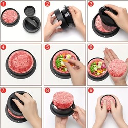 1 conjunto, adequado para cozinha rv, máquina de hambúrguer antiaderente, molde de máquina de torta de carne, adequado para carne, leite, queijo, legumes