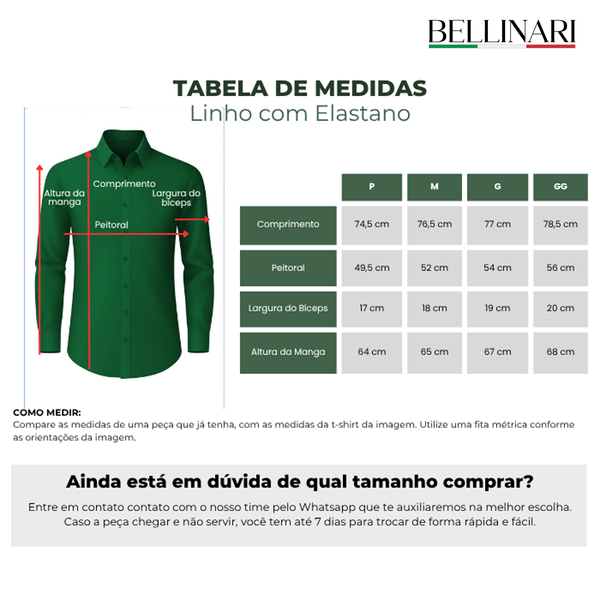 [COMPRE 2 E LEVE 4] Camisas Linho e Elastano – Estilo Refinado em Dose Dupla
