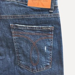 Calça Calvin Klein Jeans Masculina Stretch Destroyed Light Brown Tag Azul Marinho