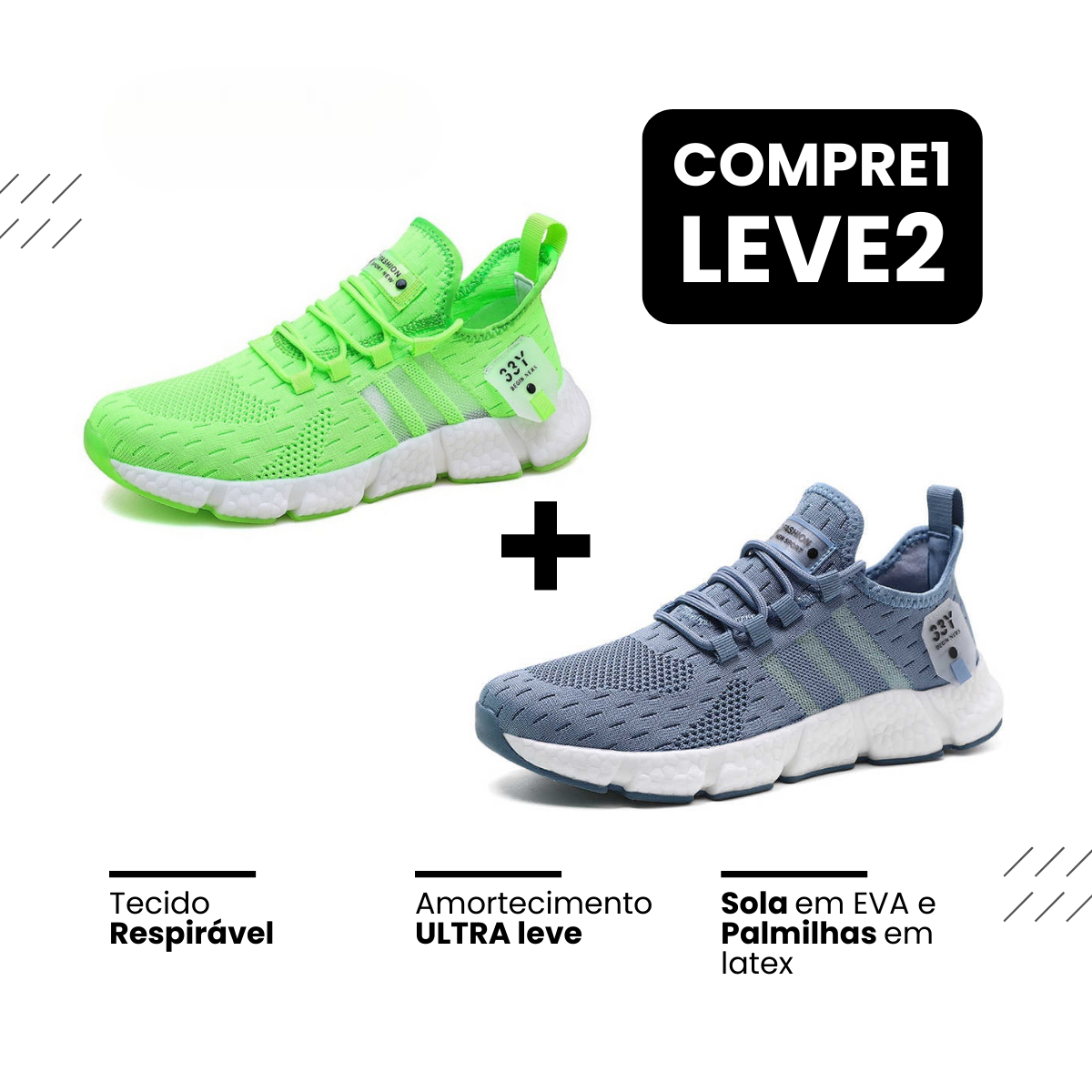 New Tênis Run®️ - Respirável e Ultra Resistente (COMPRE 1 LEVE 2) — foto 7