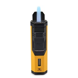 Isqueiro Maçarico Cohiba 077 - Amarelo (3 Chamas)