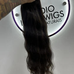 Cabelo Indiano Castanho ondulado 45cm - 100gr