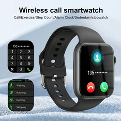Relógio Inteligente de Silicone Unissex, com Suporte para Chamadas de Telefone, Podômetro, Contagem de Calorias, Alarme, Lembretes de Chamada/Mensagem, Tela Sensível ao Toque Full 2,01, Compatível com Android e iOS, Presente d