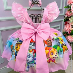 Vestido Temático Skye - Patrulha Canina 