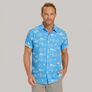 Camisa Vinser Jurassic Azul