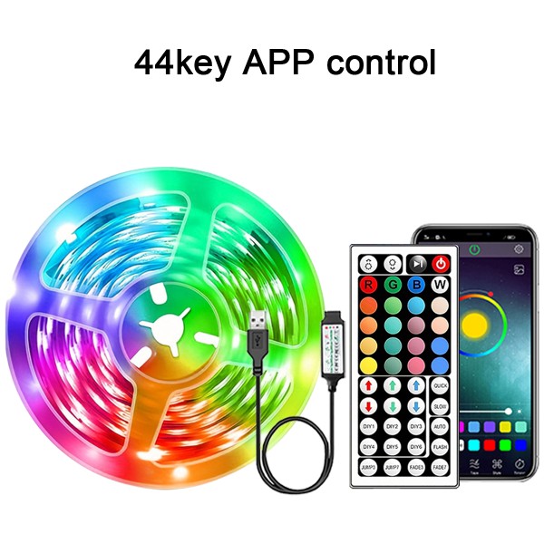 Luzes de tira led rgb 5m 10m 20m 30m luz da sala led com controle app fita flexível luces fita led para decoração do quarto