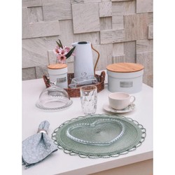 Kit Queijeira e Manteigueira de Cristal Coração Lyor - Transparente
