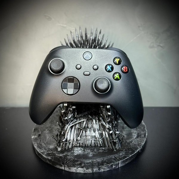 Suporte/Decoração Premium Trono de ferro Game of Thrones compativel com Controle Playstation e Xbox pintado a mão + CHAVEIRO DE BRINDE Pronta Entrega