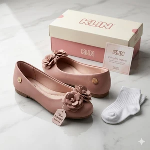 SAPATILHA PRINCESA INFANTIL KIDS ROSA ANTIGO KLIN 151114 