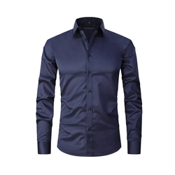 Camisa Social Masculina Elástica Slim Fit