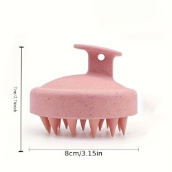 Escova de shampoo de silicone, escova de massagem corporal, banho, chuveiro, salão de cabeleireiro, ferramenta de massagem do couro cabeludo, pente de lavagem de cabelo, 1 peça
