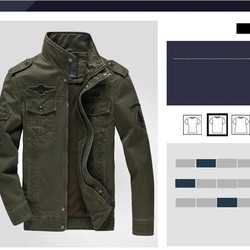 Jaqueta Militar Masculina Plus Size M-6XL - Algodão e Poliéster