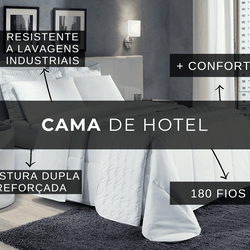 Jogo de Cama Hotel 180 Fios 4 Peças - Queen