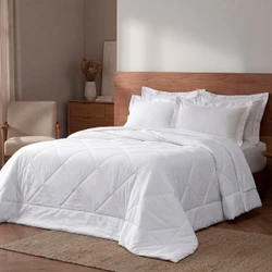 Edredom Casal Charme Sono Leve Appel Home Branco