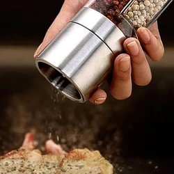 Moedor de Pimenta e Temperos Manual Inox 2 em 1