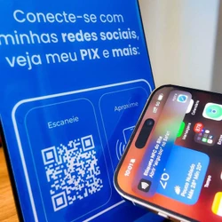 Display Inteligente NFC + QR CODE Personalizável