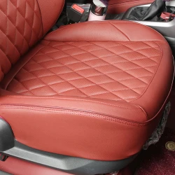 Kit Completo de Capas para Banco de Carro Evurus em Couro Legítimo Universal 5 Lugares Com Airbag + Tapetes e Capa de Volante