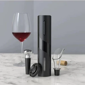 Kit Abridor de Vinho Elétrico Recarregável USB 4 Peças
